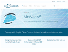 Tablet Screenshot of dewresearch.com
